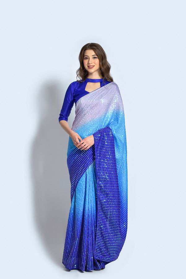 Padding 01 Fancy Stylish Party Wear Vichitra Silk Saree Collection